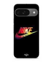 Case - MANIACASE - Google Pixel 9 - Silicone - Flexible - Colorful Nike Logo juoda