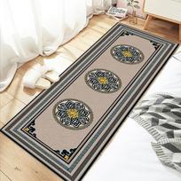 Printed Carpet Covering Living Room Bedroom Bedside Fresh Floor Mat Bay Window Tatami Mat Home Floor Mat 60*120cm gray