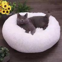 Round Cat Beds House Soft Long Plush Best Pet Dog Bed For Dogs Basket Pet Products Cushion Cat Bed Cat Mat Animals Sleeping Sofa S DIA 40CM