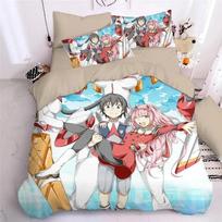 Darling In The Frank XX Bedding Sets Japan Anime Game Figure 3D Printed Duvet Cover Sets Twin Queen King Single Size Bedclothes 70x133cm 2pcs