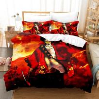 Anime Samurai Champloo Bedding Set Duvet Cover Bedroom Comforter Covers Single Twin King Size Quilt Cover Home Textile 70x133cm 2pcs orange