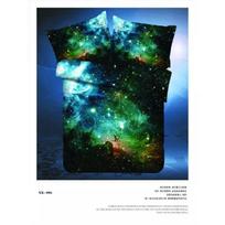 3D Galaktikos patalynės komplektas Viengulė Dvigulė Lova Karalienės Dvigulė Viengulė Antklodės užvalkalų rinkinys single 2pcs black
