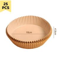 50/30/25PCS Disposable Air Fry Liners Non-Stick Mat Airfryer Baking Papers Round Oil-proof Liner Air Fryer Accessories