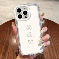 Mobiliųjų telefonų dėklai iPhone 11 13 XR 15 Pro Max 12 14 Pro Max dėklas iPhone 16 7 Plus 8 Plus XS Max Animacinis raštas Apsauga nuo kritimo Atspari smūgiams iPhone 6&6s gryna