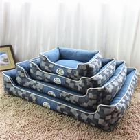Kennel Can Be Disassembled and Washable New Creative Cat Kennel Pet Kennel Large Dog Bed Mat for All Seasons 90*70*25cm gray