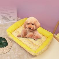 Summer Kennel Cat Pet Kennel Four Seasons Universal Pet Bed Small Dog Teddy Corgi Sleeping Pet Supplies S beige