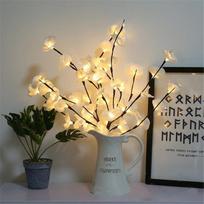 73cm 20 LED dirbtinės orchidėjų šakų švieselės Kalėdinio vazo užpildymo švieselės šakelių švieselės šventei, vestuvėms, kambario dekoravimui