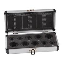 10Pcs/Set Bolt and Nut Extractor Complete Set of Remover Damages Rusty Socket Wrench Tool for Vehicle gray