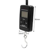 LCD Ekranas Svarstyklių Nešiojama Skaitmeninė Žvejybos Svarstyklė 40kg/88lb Mini Kelioninė Bagažo Svarstyklė Elektroninis Kabliukas black