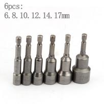 65 mm ilgio elektrinis magnetinis atsuktuvas, veržliarakčio galvučių rinkinys, smūginis, 1/4  šešiakampis kotas, metrinis veržliaraktis, galvutės, Crv 6-24 mm