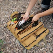 Outdoor Storage Bag Multifunctional Zipper Tool for Hiking Garden Picnic gray