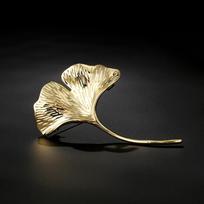 Creative Style Ginkgo Biloba Brooch Female Korean Fashion Simple Pin Cardigan Jacket Personality Temperament Corsage Accessories Female black