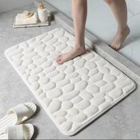 Non-slip Bath Mat with PVC Backing - Machine Washable, Flat Polyester Bath Mat, Low Pile, Woven Fabric Rectangular Bath Rug, Highly Absorbent 40 * 60Cm balta