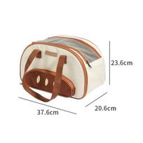 Baguette-shaped Pet Cat Bag Travel Car Outdoor Tote Bag Exposed Head Small Dog Portable Cross-body Bags beige