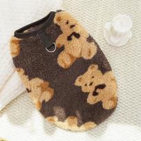 5-10 kg Bišonas Prancūzų buldogas Drabužiai Pižama Šiltas flisas Žieminis katės paltas Augintinio drabužiai mažiems ir vidutiniams šunims Brown Bear 2XL