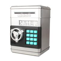 Electronic Bank ATM Password Money Box Cash Saving Box ATM Bank Safe One Size sidabras