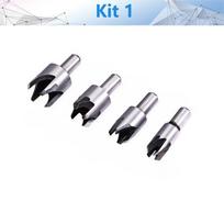 4/8pcs/set Wood Plug Cutting Tool Drill Bit Straight and Tapered Taper 5/8  1/2  3/8  1/4  Woodworking Cork Drill Bit Knife kit2