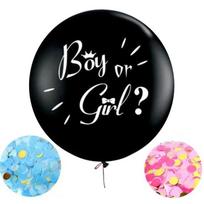Baby Gender Reveal Confetti Balloon Baby Shower Gender Reveal Party Supplies Decoration Kit ARI black