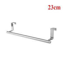 Stainless Steel Bathroom Kitchen Cabinet Rag Shelf Dishcloth Hanger Single Pole Towel Rack Over Door Back Type Hanging Holder