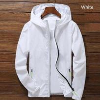 Men's Summer Large Size Reflective Quick Dry Sunscreen Lightweight Hooded Casual Jacket XS red