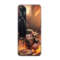 Case for Oppo A78 5G Demon Slayer Nezuko 3D art anime Manga copy juoda