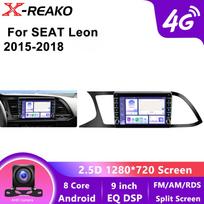 2din Android Car Radio For SEAT Leon 2015-2018 Carplay Stereo Player Autoradio WIFI GPS 4G 8Core Navigation FM/RDS 8 core 4GB+64GB blue