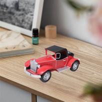 Klasikinių automobilių modelio automobilio figūrėlė, namų dekoracija, ornamentas, vintažinis dekoras, dekoratyvinis barui, knygų lentynai Red Argent