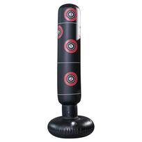 Inflatable Punching Bag PVC Boxing Bag Adults Kids Tumbler Sandbag Boxing Training Stress Relieving Sandbag raudona