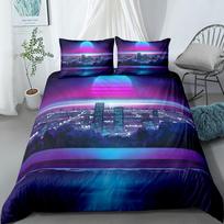 Los Angels Neon Duvet Cover Set UK Single Double King US Twin Full Queen  Bed Linen Set EU single(135x200cm)