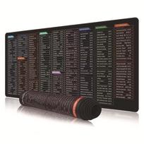 Didelis nešvarumams atsparus stalo kilimėlis su pritaikomais spartiaisiais klavišais biuro reikmėms 300*600*2mm, Amazon same model-English-3 black