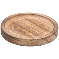 Arbatinės žvakutės padėklas Altoriaus dekoracijos Laikiklis Elegantiško stiliaus Žvakidė Dekoratyviniai laikikliai 6.50X6.50X1.00CM beige