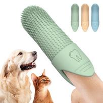 Cross-Border Pet Silicone Cleaning Set: Black Oral & Chin Brush for Cats & Dogs Mint Fish Toy - Blue