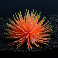Vibrant Silicone Sea Urchin Soft Coral Aquarium Decoration / oranžinė