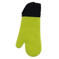 Silicone Heat-Resistant Gloves, Cooking, Barbecue, Kitchen, Microwave Mittens, Oven, Home žalia