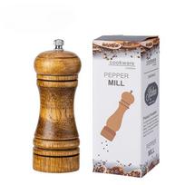 New Classical Oak Wood Pepper Spice Mill Grinder Set Handheld Seasoning Adjustable Mills Grinder Ceramic Grinding Core Tools Set gray
