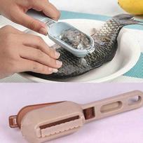 New Fish Shed Remover Scaler Scraper Cleaner Kitchen Tool Peeler Fish Skin Scraping Fish Scale J19 ARI black