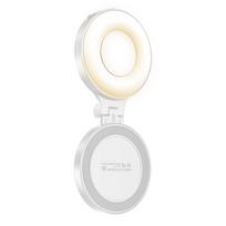 Magnetinis LED užpildymo šviesos žiedas telefonui, asmenukių šviesa, sulankstomas išmaniojo telefono šviestuvas, 2500K-8500K, reguliuojamas ryškumas balta