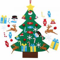 Vaikiška DIY veltinio Kalėdų eglutė Linksmų Kalėdų dekoracija namams Navidad Naujųjų metų dovanos Kalėdiniai papuošimai Kalėdų Senelis Kalėdų eglutė 70X100CM blue