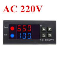 SHT2000 DC 12V 24V AC 220V Temperature Humidity Controller Home Fridge Incubator Thermostat Humidistat Thermometer Hygrometer