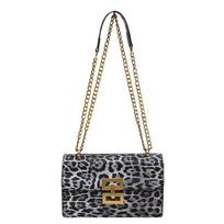Leopard print clutch bag for women  PU leather  shoulder side bags  chain  cell phone bags  feminine bag