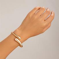 Chunky Waterdrop Open Wrist Cuff Irregular Twisted Bracelet Jewelry beige