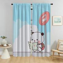 Bubu and Dudu Curtains for Bedroom Curtains Child Room Halloween Decoration Living Room Curtain Partition Shades Kitchen Elegant W50xH70cmx2pcs-CL