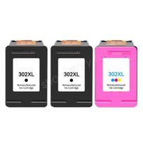 Cartouches d'encre - SHOP-STORY - HP 302 XL - Pack de 3 - Noir et Tricolore - Compatible HP