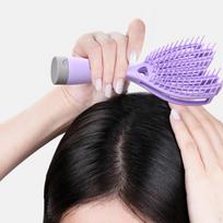 Detangling Brush Massage Comb Durable Hollow Scalp Ventilating Hair violetinė