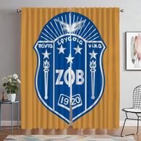 Zeta Phi Beta Lightweigh Kitchen Curtains for Living Room Window Curtain Halloween Decoration Tulle for Bedroom Partition Shades W50xH70cmx2pcs-CL