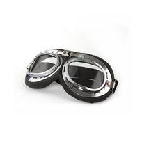 Retro Motorcycle Goggles Glasses Motorbike Pilot Steampunk Vintage ATV Biker Scooter Cruiser Jet Helmet Cycling Ski Sunglasses sidabras