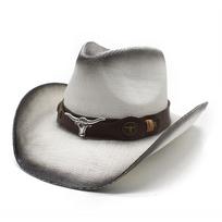 „Western Jazz Cowboy Hat“ vyrų ir moterų europietiška ir amerikietiška etninio vėjo kvėpuojanti lauko paplūdimio kepurė M（56-58cm）