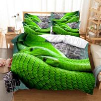 patalynės komplektas antklodės užvalkalų komplektas 3D patalynė skaitmeninė spauda patalynė dvigulės lovos komplektas mados dizainas AU Single(140x210cm) green