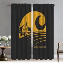 Carharttes Anti-mosquito Curtains for Living Room Window Curtain Shades Halloween Decoration Kitchen Curtains 2 Pieces Partition W50xH70cmx2pcs-CL