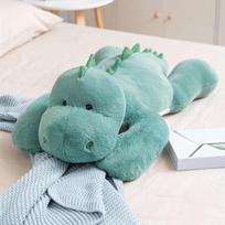 Squishy Pig Husky Fox Bear Stuffed Doll Lying Plush Dinosaur Toy Animal Soft Plushie Pillow for Kids Comforting Birthday Gift 80cm